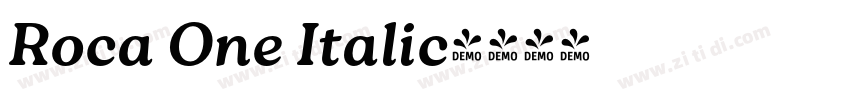Roca One Italic字体转换